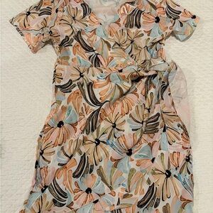 SHEIN Multicolor Floral Midi Dress